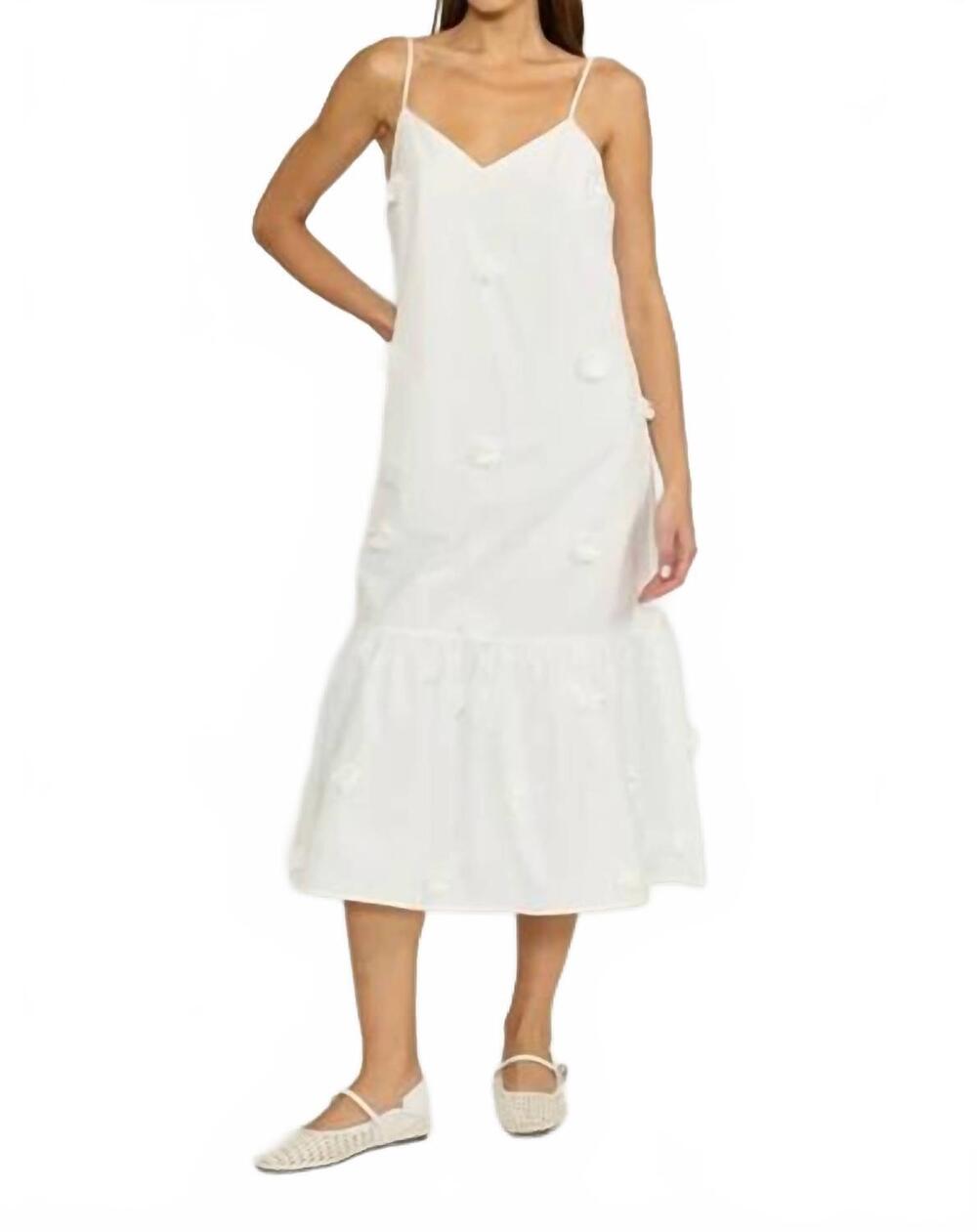 NEW LUCY PARIS galina midi dress in white